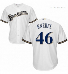 Youth Majestic Milwaukee Brewers 46 Corey Knebel Authentic White Home Cool Base MLB Jersey Youth Majestic Milwaukee Brewers 46 Corey Knebel Authentic White Home Cool Base MLB Jersey