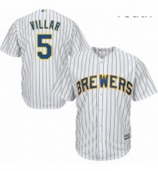 Youth Majestic Milwaukee Brewers 5 Jonathan Villar Replica White Alternate Cool Base MLB Jersey Youth Majestic Milwaukee Brewers 5 Jonathan Villar Replica White Alternate Cool Base MLB Jersey