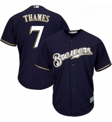 Youth Majestic Milwaukee Brewers 7 Eric Thames Replica Navy Blue Alternate Cool Base MLB Jersey Youth Majestic Milwaukee Brewers 7 Eric Thames Replica Navy Blue Alternate Cool Base MLB Jersey