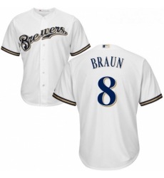 Youth Majestic Milwaukee Brewers 8 Ryan Braun Authentic White Home Cool Base MLB Jersey Youth Majestic Milwaukee Brewers 8 Ryan Braun Authentic White Home Cool Base MLB Jersey