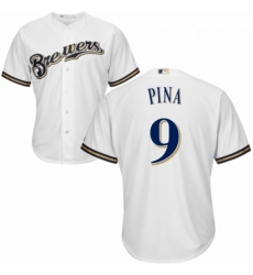 Youth Majestic Milwaukee Brewers 9 Manny Pina Replica Navy Blue Alternate Cool Base MLB Jersey Youth Majestic Milwaukee Brewers 9 Manny Pina Replica Navy Blue Alternate Cool Base MLB Jersey
