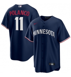 Men Minnesota Twins 11 Jorge Polanco Navy Cool Base Stitched Jersey Men Minnesota Twins 11 Jorge Polanco Navy Cool Base Stitched Jersey