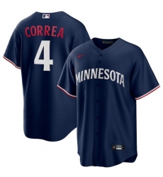 Men Minnesota Twins 4 Carlos Correa Navy Cool Base Stitched Jersey Men Minnesota Twins 4 Carlos Correa Navy Cool Base Stitched Jersey