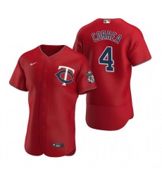Men Minnesota Twins 4 Carlos Correa Red Flex Base Stitched jersey Men Minnesota Twins 4 Carlos Correa Red Flex Base Stitched jersey