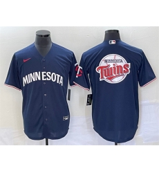 Men Minnesota Twins With Team Logo In Back Navy Cool Base Stitched Jersey Men Minnesota Twins With Team Logo In Back Navy Cool Base Stitched Jersey