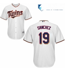 Mens Majestic Minnesota Twins 19 Anibal Sanchez Replica White Home Cool Base MLB Jersey Mens Majestic Minnesota Twins 19 Anibal Sanchez Replica White Home Cool Base MLB Jersey