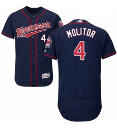 Mens Majestic Minnesota Twins 4 Paul Molitor Authentic Navy Blue Alternate Flex Base Authentic Collection MLB Jersey Mens Majestic Minnesota Twins 4 Paul Molitor Authentic Navy Blue Alternate Flex Base Authentic Collection MLB Jersey