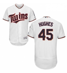 Mens Majestic Minnesota Twins 45 Phil Hughes White Home Flex Base Authentic Collection MLB Jersey Mens Majestic Minnesota Twins 45 Phil Hughes White Home Flex Base Authentic Collection MLB Jersey