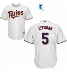 Mens Majestic Minnesota Twins 5 Eduardo Escobar Replica White Home Cool Base MLB Jersey Mens Majestic Minnesota Twins 5 Eduardo Escobar Replica White Home Cool Base MLB Jersey