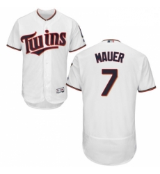 Mens Majestic Minnesota Twins 7 Joe Mauer White Home Flex Base Authentic Collection MLB Jersey Mens Majestic Minnesota Twins 7 Joe Mauer White Home Flex Base Authentic Collection MLB Jersey