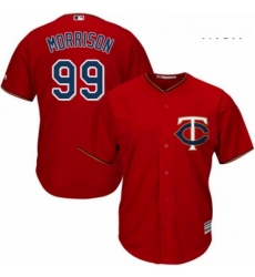 Mens Majestic Minnesota Twins 99 Logan Morrison Replica Scarlet Alternate Cool Base MLB Jersey Mens Majestic Minnesota Twins 99 Logan Morrison Replica Scarlet Alternate Cool Base MLB Jersey