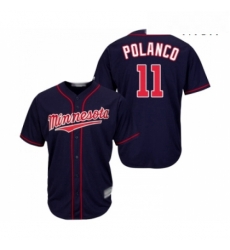 Mens Minnesota Twins 11 Jorge Polanco Replica Navy Blue Alternate Road Cool Base Baseball Jersey Mens Minnesota Twins 11 Jorge Polanco Replica Navy Blue Alternate Road Cool Base Baseball Jersey