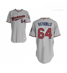 Mens Minnesota Twins 64 Willians Astudillo Replica Grey Road Cool Base Baseball Jersey Mens Minnesota Twins 64 Willians Astudillo Replica Grey Road Cool Base Baseball Jersey