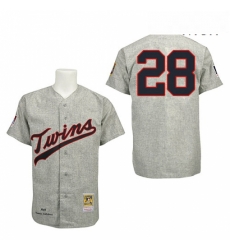 Mens Mitchell and Ness 1969 Minnesota Twins 28 Bert Blyleven Replica Grey Throwback MLB Jersey Mens Mitchell and Ness 1969 Minnesota Twins 28 Bert Blyleven Replica Grey Throwback MLB Jersey