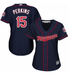 Womens Majestic Minnesota Twins 15 Glen Perkins Authentic Navy Blue Alternate Road Cool Base MLB Jersey Womens Majestic Minnesota Twins 15 Glen Perkins Authentic Navy Blue Alternate Road Cool Base MLB Jersey