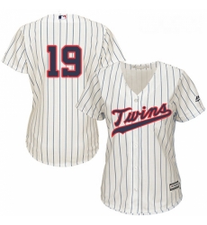 Womens Majestic Minnesota Twins 19 Kennys Vargas Replica Cream Alternate Cool Base MLB Jersey Womens Majestic Minnesota Twins 19 Kennys Vargas Replica Cream Alternate Cool Base MLB Jersey