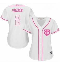 Womens Majestic Minnesota Twins 2 Brian Dozier Replica White Fashion Cool Base MLB Jersey Womens Majestic Minnesota Twins 2 Brian Dozier Replica White Fashion Cool Base MLB Jersey