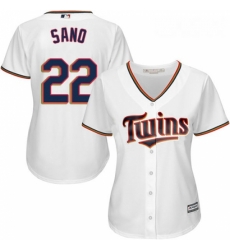 Womens Majestic Minnesota Twins 22 Miguel Sano Replica White Home Cool Base MLB Jersey Womens Majestic Minnesota Twins 22 Miguel Sano Replica White Home Cool Base MLB Jersey
