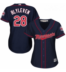 Womens Majestic Minnesota Twins 28 Bert Blyleven Replica Navy Blue Alternate Road Cool Base MLB Jersey Womens Majestic Minnesota Twins 28 Bert Blyleven Replica Navy Blue Alternate Road Cool Base MLB Jersey