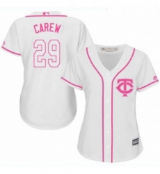 Womens Majestic Minnesota Twins 29 Rod Carew Replica White Fashion Cool Base MLB Jersey Womens Majestic Minnesota Twins 29 Rod Carew Replica White Fashion Cool Base MLB Jersey