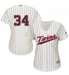 Womens Majestic Minnesota Twins 34 Kirby Puckett Authentic Cream Alternate Cool Base MLB Jersey Womens Majestic Minnesota Twins 34 Kirby Puckett Authentic Cream Alternate Cool Base MLB Jersey