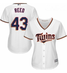 Womens Majestic Minnesota Twins 43 Addison Reed Replica White Home Cool Base MLB Jersey Womens Majestic Minnesota Twins 43 Addison Reed Replica White Home Cool Base MLB Jersey
