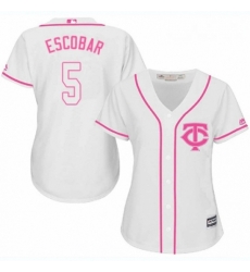 Womens Majestic Minnesota Twins 5 Eduardo Escobar Replica White Fashion Cool Base MLB Jersey Womens Majestic Minnesota Twins 5 Eduardo Escobar Replica White Fashion Cool Base MLB Jersey