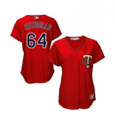 Womens Minnesota Twins 64 Willians Astudillo Replica Scarlet Alternate Cool Base Baseball Jersey Womens Minnesota Twins 64 Willians Astudillo Replica Scarlet Alternate Cool Base Baseball Jersey
