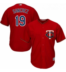 Youth Majestic Minnesota Twins 19 Anibal Sanchez Replica Scarlet Alternate Cool Base MLB Jersey Youth Majestic Minnesota Twins 19 Anibal Sanchez Replica Scarlet Alternate Cool Base MLB Jersey