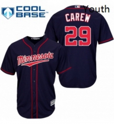 Youth Majestic Minnesota Twins 29 Rod Carew Authentic Navy Blue Alternate Road Cool Base MLB Jersey Youth Majestic Minnesota Twins 29 Rod Carew Authentic Navy Blue Alternate Road Cool Base MLB Jersey