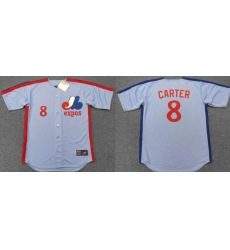 Men Montreal Expos 1981 Majestic Gary Carter Blue Away MLB Jersey Men Montreal Expos 1981 Majestic Gary Carter Blue Away MLB Jersey