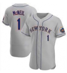 MLB New York Mets 1 Jeff McNeil Gray Nike Flexbase Men Jersey MLB New York Mets 1 Jeff McNeil Gray Nike Flexbase Men Jersey