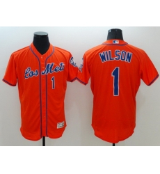 Men New York Mets 1 Wilson Orange Elite 2021 MLB Jerseys Men New York Mets 1 Wilson Orange Elite 2021 MLB Jerseys