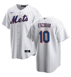 Men New York Mets 10 Eduardo Escobar White Cool Base Stitched Jersey Men New York Mets 10 Eduardo Escobar White Cool Base Stitched Jersey