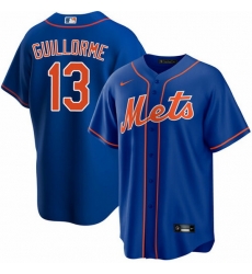 Men New York Mets 13 Luis Guillorme Royal Cool Base Stitched Baseball Jersey Men New York Mets 13 Luis Guillorme Royal Cool Base Stitched Baseball Jersey