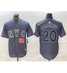 Men New York Mets 20 Pete Alonso Graphite 2024 City Connect Limited Stitched Baseball Jersey 7 Men New York Mets 20 Pete Alonso Graphite 2024 City Connect Limited Stitched Baseball Jersey 7