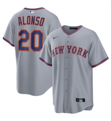 Men New York Mets 20 Pete Alonso Grey 2025 Limited Stitched Baseball Jersey