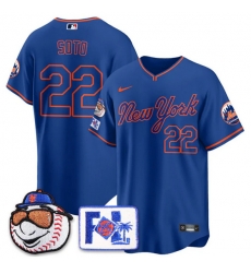 Men New York Mets 22 Juan Soto Blue Road 2025 Spring Training Stitched Baseball Jersey Men New York Mets 22 Juan Soto Blue Road 2025 Spring Training Stitched Baseball Jersey