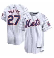 Men New York Mets 27 Mark Vientos White 2024 Home Limited Stitched Baseball Jersey Men New York Mets 27 Mark Vientos White 2024 Home Limited Stitched Baseball Jersey