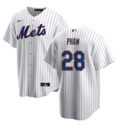 Men New York Mets 28 Tommy Pham White Cool Base Stitched Jersey Men New York Mets 28 Tommy Pham White Cool Base Stitched Jersey