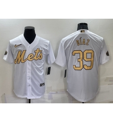 Men New York Mets 39 Edwin D EDaz 2022 All Star White Cool Base Stitched Baseball Jersey Men New York Mets 39 Edwin D EDaz 2022 All Star White Cool Base Stitched Baseball Jersey