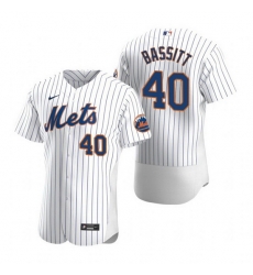Men New York Mets 40 Chris Bassitt White Flex Base Stitched jersey Men New York Mets 40 Chris Bassitt White Flex Base Stitched jersey