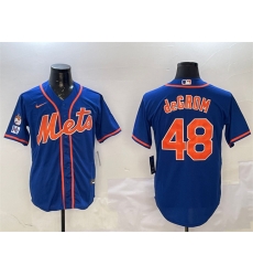 Men New York Mets 48 Jacob DeGrom Royal 2025 Spring Training Cool Base Stitched Baseball Jersey Men New York Mets 48 Jacob DeGrom Royal 2025 Spring Training Cool Base Stitched Baseball Jersey