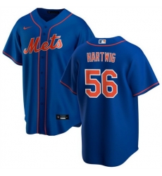 Men New York Mets 56 Grant Hartwig Blue Cool Base Stitched Baseball Jersey Men New York Mets 56 Grant Hartwig Blue Cool Base Stitched Baseball Jersey