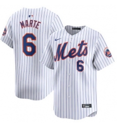 Men New York Mets 6 Starling Marte White 2024 Home Limited Stitched Baseball Jersey Men New York Mets 6 Starling Marte White 2024 Home Limited Stitched Baseball Jersey