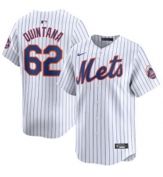 Men New York Mets 62 Jose Quintana White 2024 Home Limited Stitched Baseball Jersey Men New York Mets 62 Jose Quintana White 2024 Home Limited Stitched Baseball Jersey