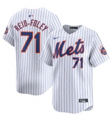 Men New York Mets 71 Sean Reid Fole White 2024 Home Limited Stitched Baseball Jersey Men New York Mets 71 Sean Reid Fole White 2024 Home Limited Stitched Baseball Jersey