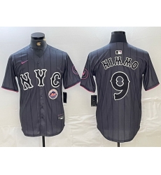 Men New York Mets 9 Brandon Nimmo Graphite 2024 City Connect Limited Stitched Baseball Jersey X Men New York Mets 9 Brandon Nimmo Graphite 2024 City Connect Limited Stitched Baseball Jersey X