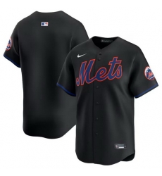 Men New York Mets Blank Black Alternate Limited Stitched Baseball Jersey Men New York Mets Blank Black Alternate Limited Stitched Baseball Jersey