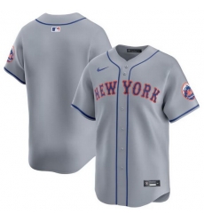 Men New York Mets Blank Grey 2024 Away Limited Stitched Baseball Jersey Men New York Mets Blank Grey 2024 Away Limited Stitched Baseball Jersey